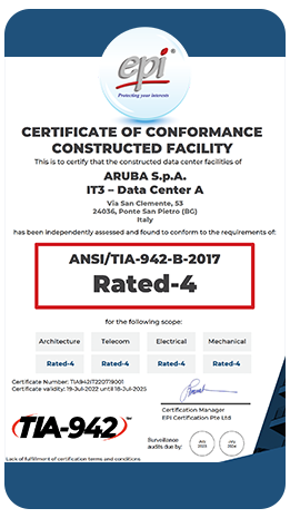 Aruba Data Centers: Bureau Veritas Certifications